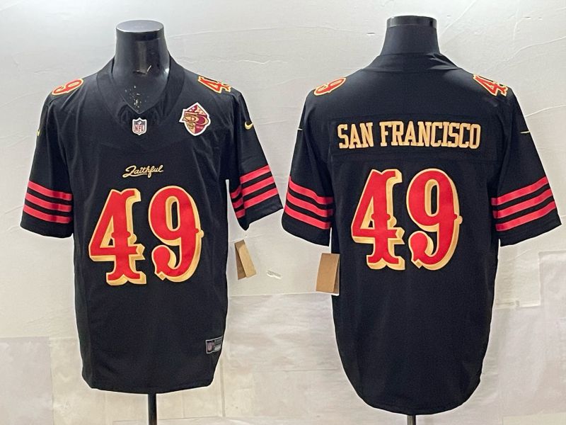 Men 2025 San Francisco 49ers #49 San francisco black 5th generation Nike Limited NFL Jersey style 005->san francisco 49ers->NFL Jersey